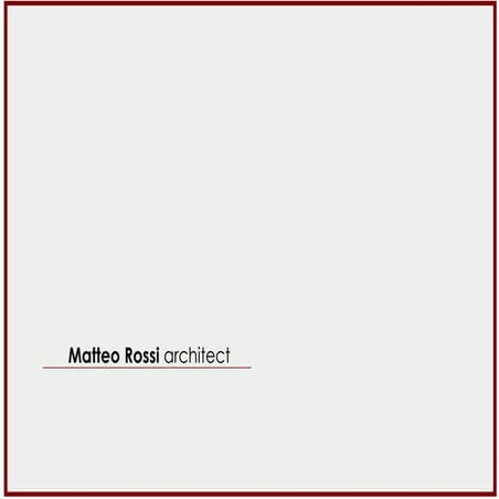 Portfolio Architect Matteo Rossi