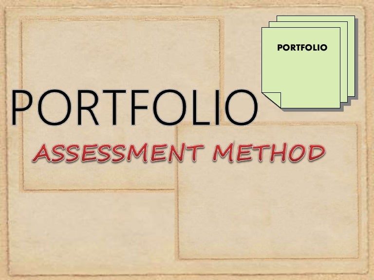 Portfolio assessment method