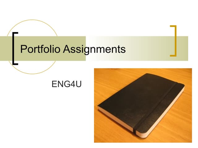 Portfolio Assignments
