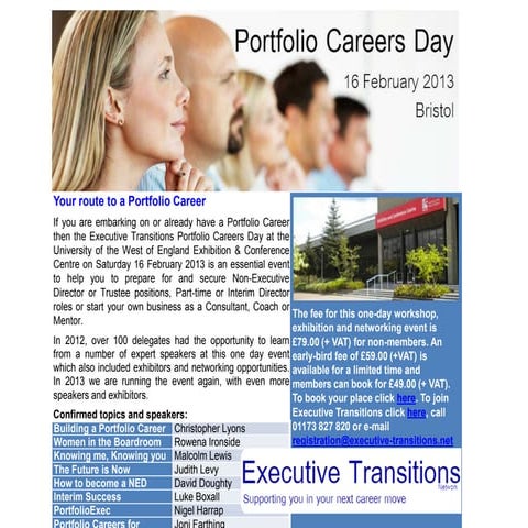 Portfolio Careers Day 2013