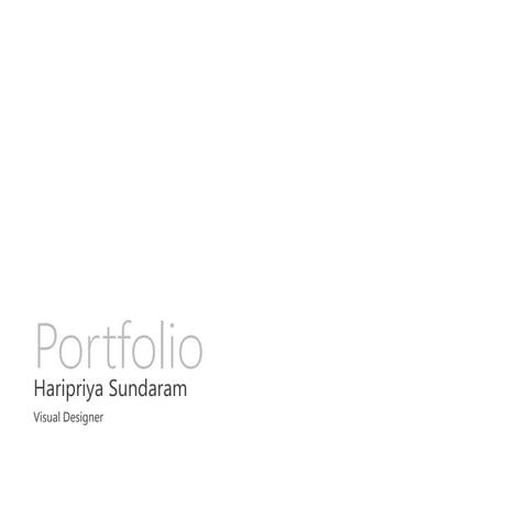 Portfolio haripriya 2014
