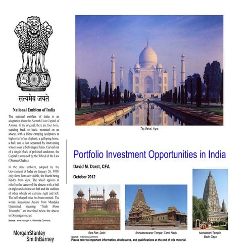 Portfolio investment opportuities in india