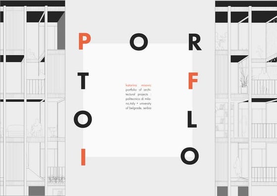 Architecture portfolio by Katarina Misovic
