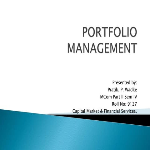 Portfolio management