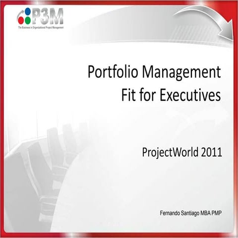 Portfolio Management Fit For Executives Project World 2011