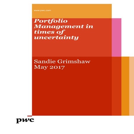 Portfolio Management in times of uncertainty, APM Portfolio Management SIG Co...