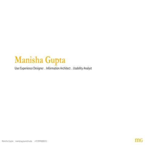 Manisha Gupta's Portfolio