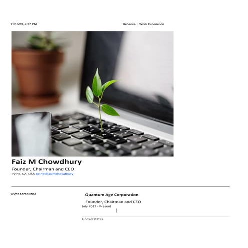 Portfolio of Faiz M Chowdhury | PDF