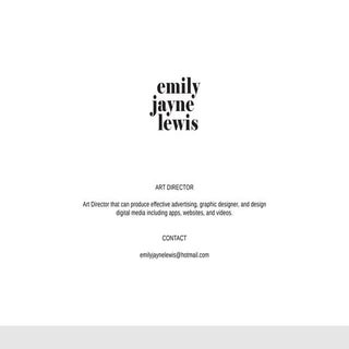 Portfolio Emily Jayne Lewis