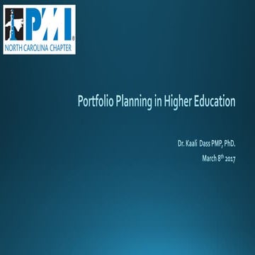 Portfolio Planning in Higher Education Industry