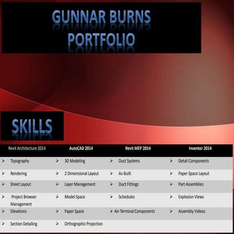Gunnar's Portfolio powerpoint (AutoCAD)