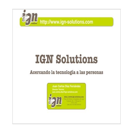 Presentación IGN Solutions