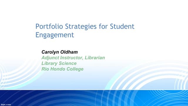 Portfolio presentation