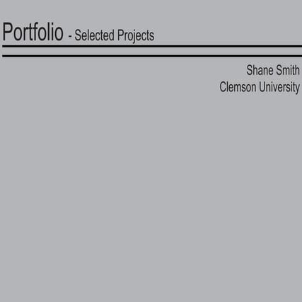 Architecture Portfolio - Selected Projects