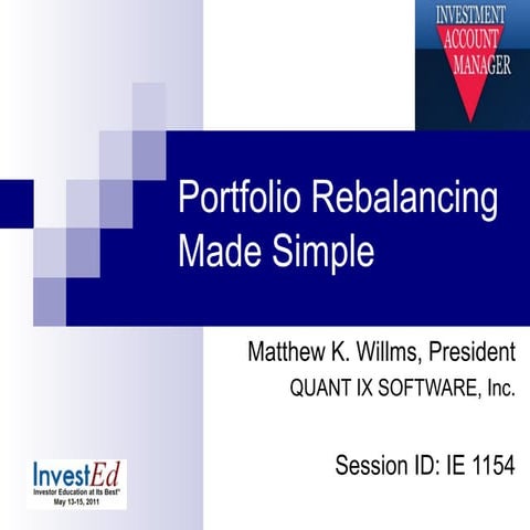 Portfolio rebalancing made simple