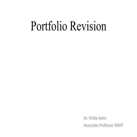 Portfolio Revision