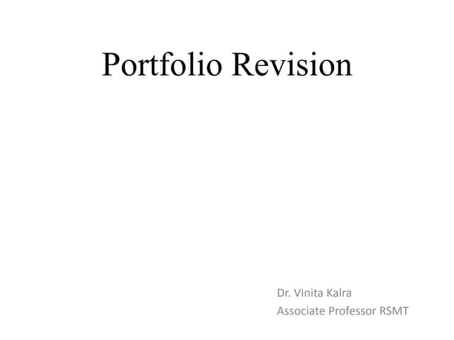 Portfolio Revision