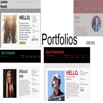 Portfolios touchpointsexamples