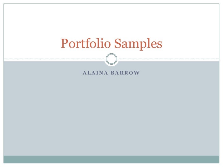 Portfolio Samples