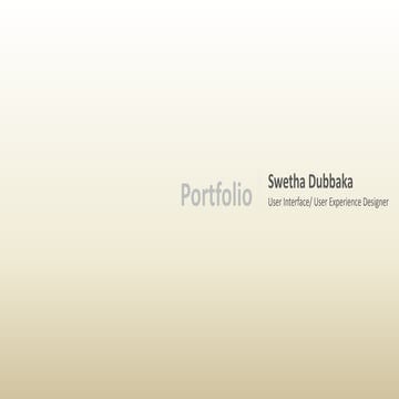 Portfolio Swetha Dubbaka