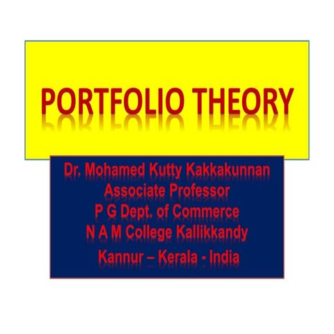 Portfolio theory