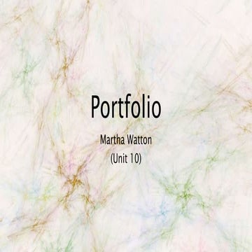 Portfolio (unit 10)