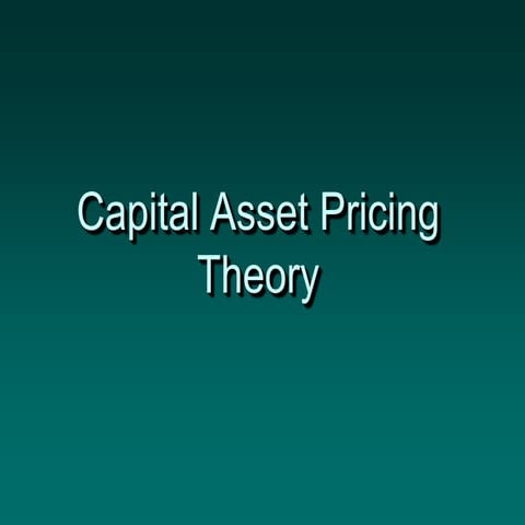 Portfolio Valuation -  CAPM-APT.ppt