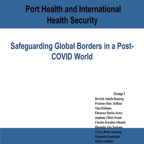 Enhancing Port Security and Resilience Post-COVID: FY 2014 PSGP ...