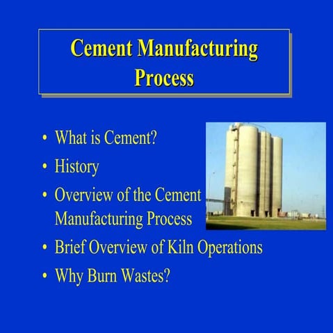 Portland cement mfg. process   for finance, subsidy & project related support...