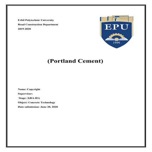 Portland cement  in concrete 