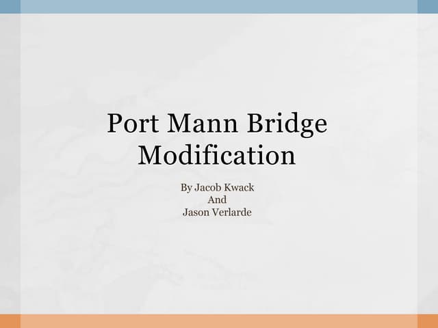 Port mann bridge modification