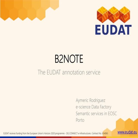 B2NOTE - The EUDAT annotation service