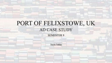 PORT OF FELIXSTOWE Case study for college