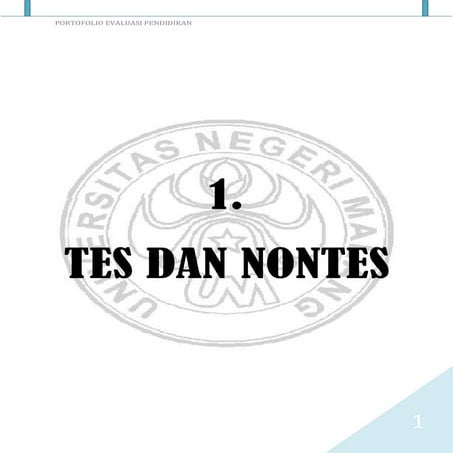 Portofolio Evaluasi Pendidikan