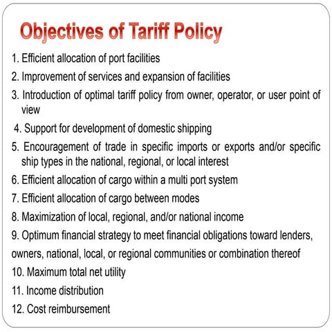 Port Planning Pricing Tariff | PDF