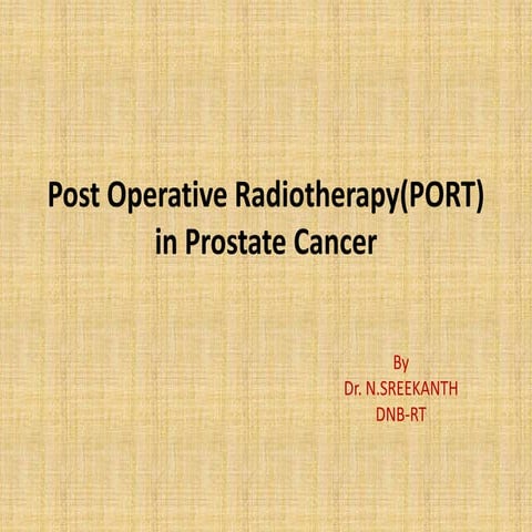 Post Operative RT in Carcinoma prostate