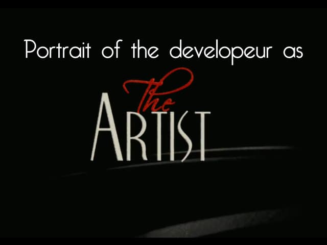 "Portrait of the developer as The Artist" Lockheed Architect Workshop