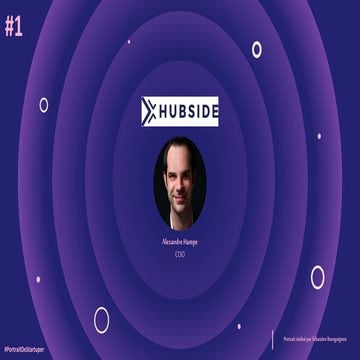 #PortraitDeStartuper #1 - Hubside - Alexandre Hampe
