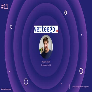 #PortraitDeStartuper #11 - Verteego - Rupert Schiessl