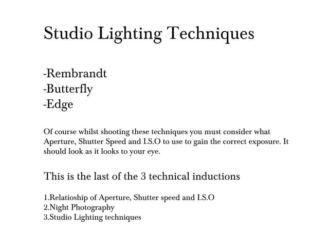 Portrait lighting