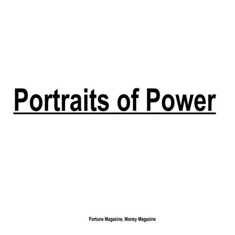 Portraits of Power