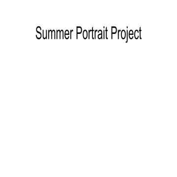 Portraiture Project
