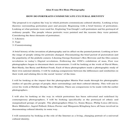 How Do Portraits Communicate Cultural Identity Part 1