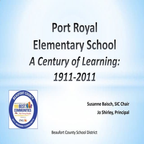 Port Royal Elementary School Improvement Council 2012