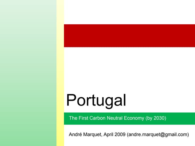 Portugal, Green Economy by 2030