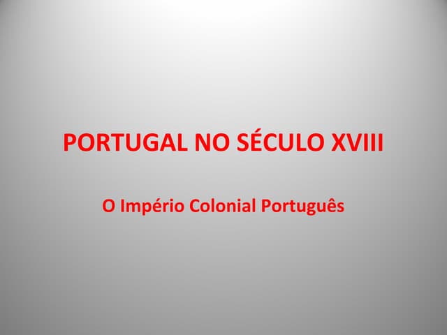 Portugal sec xviii
