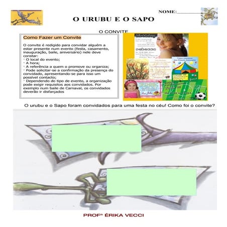 Atividade: O Urubu E O Sapo