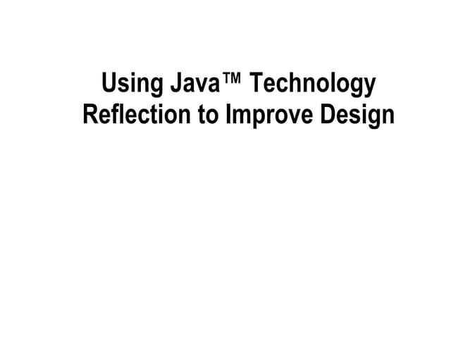 Reflection in java