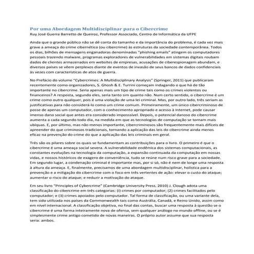 Cibersegurança: Protegendo o Mundo Digital | PPTX