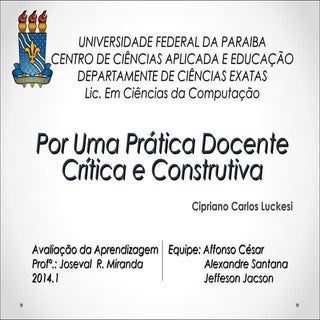 Por uma prática docente crítica e c...